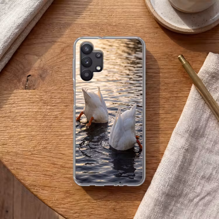 Eenden - Water - Natuur Telefoonhoesje Samsung Galaxy A32 5G klein -sfeer1