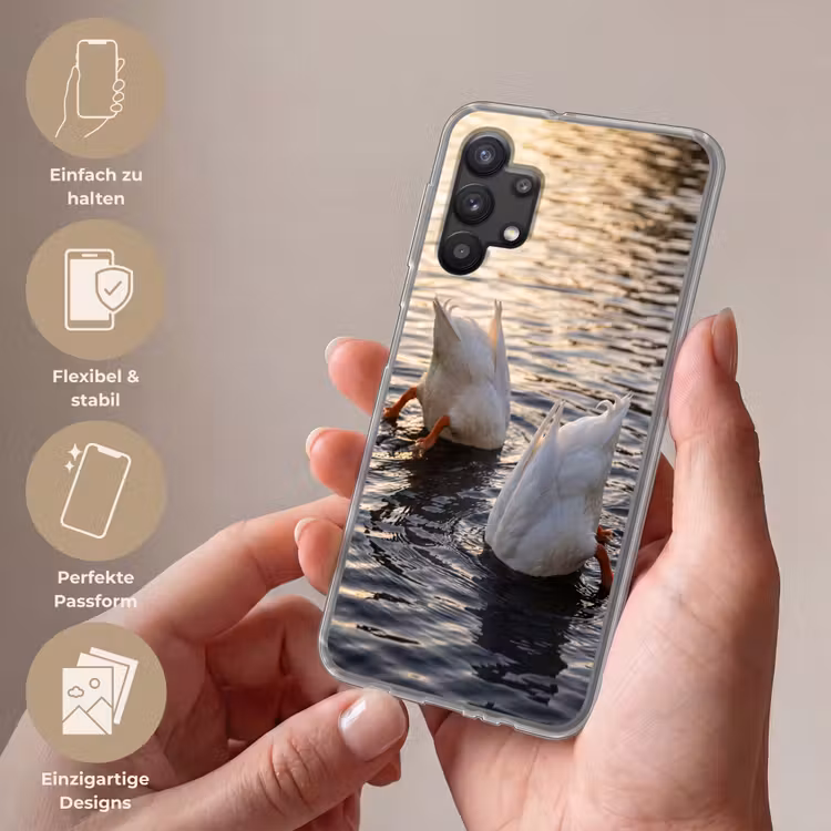 Eenden - Water - Natuur Telefoonhoesje Samsung Galaxy A32 5G klein -sfeer3_DE