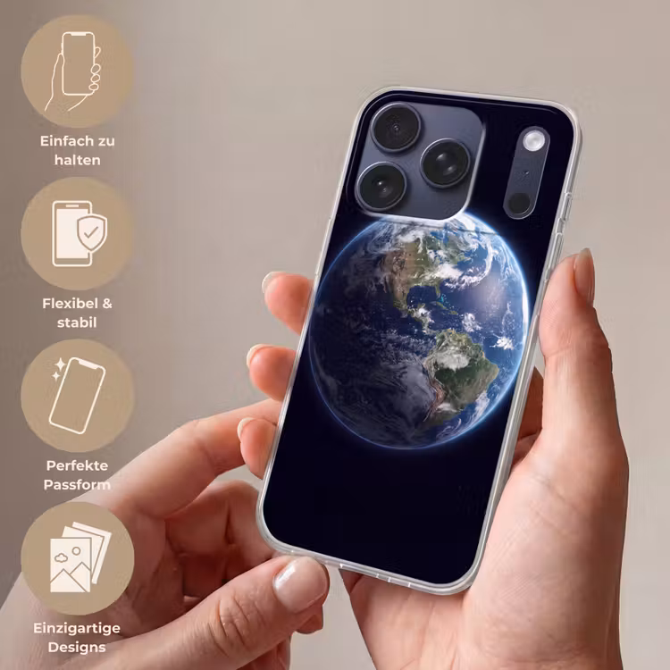 Handyhülle - Erde – Weltraum – Kosmos - Aarde - Ruimte - Kosmos Telefoonhoesje iPhone 17 Pro klein