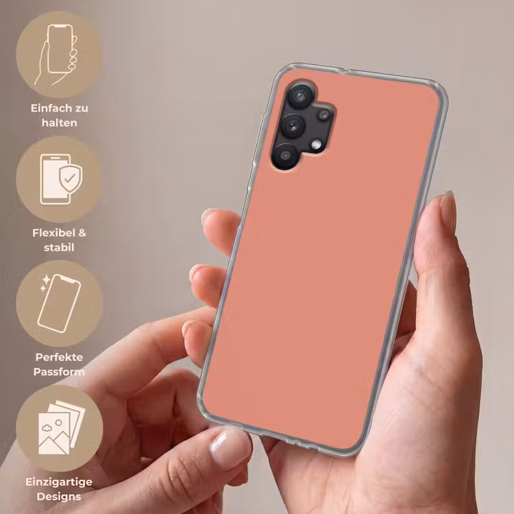 Earthy - Rose - Koraal Telefoonhoesje Samsung Galaxy A32 5G klein 346 -sfeer3_DE