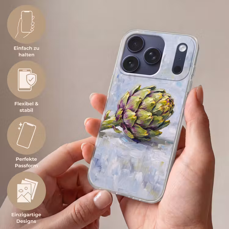 Handyhülle - Essen – Artischocke – Modern - Eten - Artisjok - Modern Telefoonhoesje iPhone 17 Pro klein