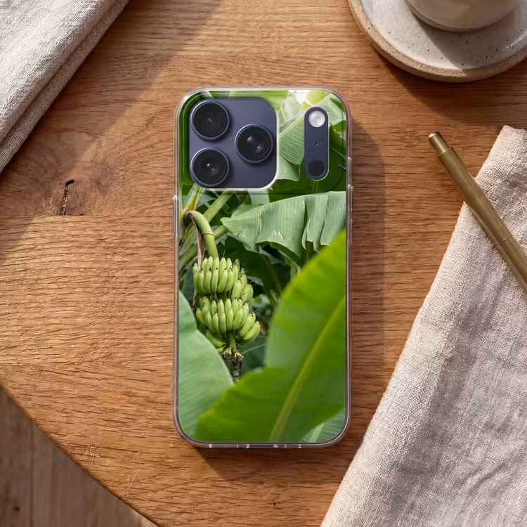 Eten - Bananen - Plantage - Groen Telefoonhoesje iPhone 17 Pro klein -sfeer1