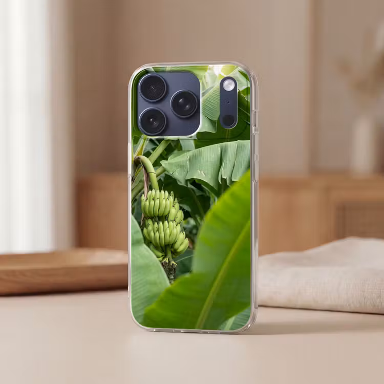 Eten - Bananen - Plantage - Groen Telefoonhoesje iPhone 17 Pro klein -sfeer2