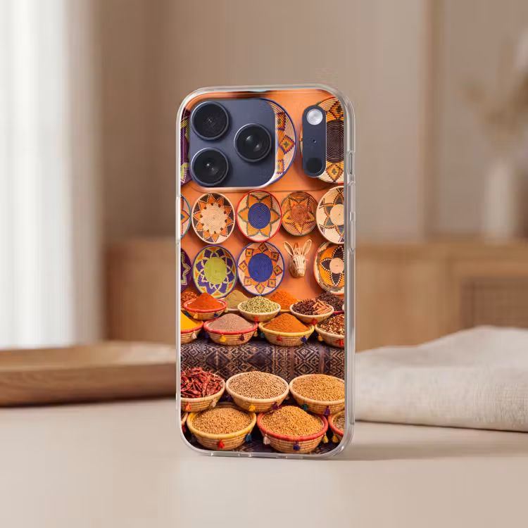 Handyhülle - Essen – Farbenfroh – Kultur - Eten - Kleurrijk - Cultuur Telefoonhoesje iPhone 17 Pro klein