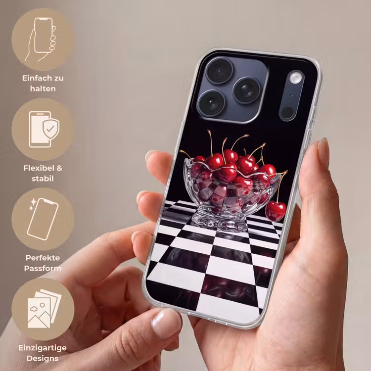 Handyhülle - Essen – Kirschen – Rot - Eten - Kersen - Rood Telefoonhoesje iPhone 17 Pro klein