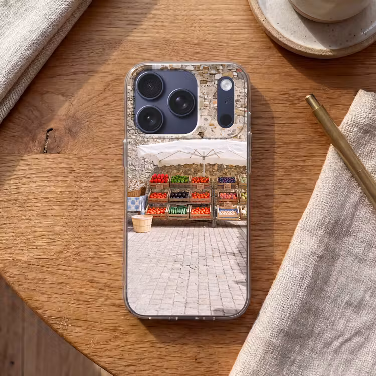 Handyhülle - Essen – Markt – Frisch - Eten - Markt - Vers Telefoonhoesje iPhone 17 Pro klein