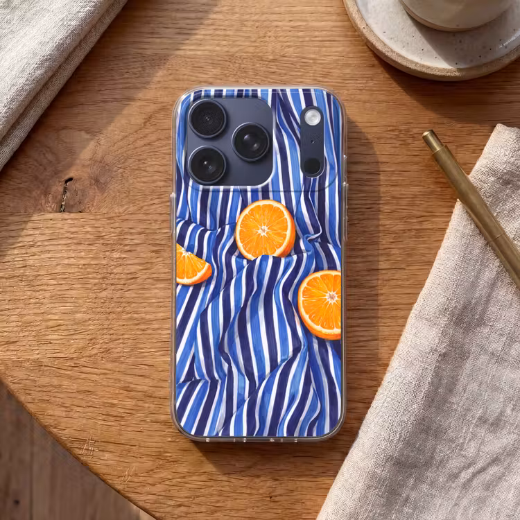 Handyhülle - Essen – Obst – Orange - Eten - Fruit - Oranje Telefoonhoesje iPhone 17 Pro klein