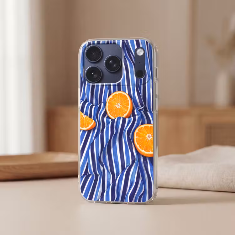 Handyhülle - Essen – Obst – Orange - Eten - Fruit - Oranje Telefoonhoesje iPhone 17 Pro klein