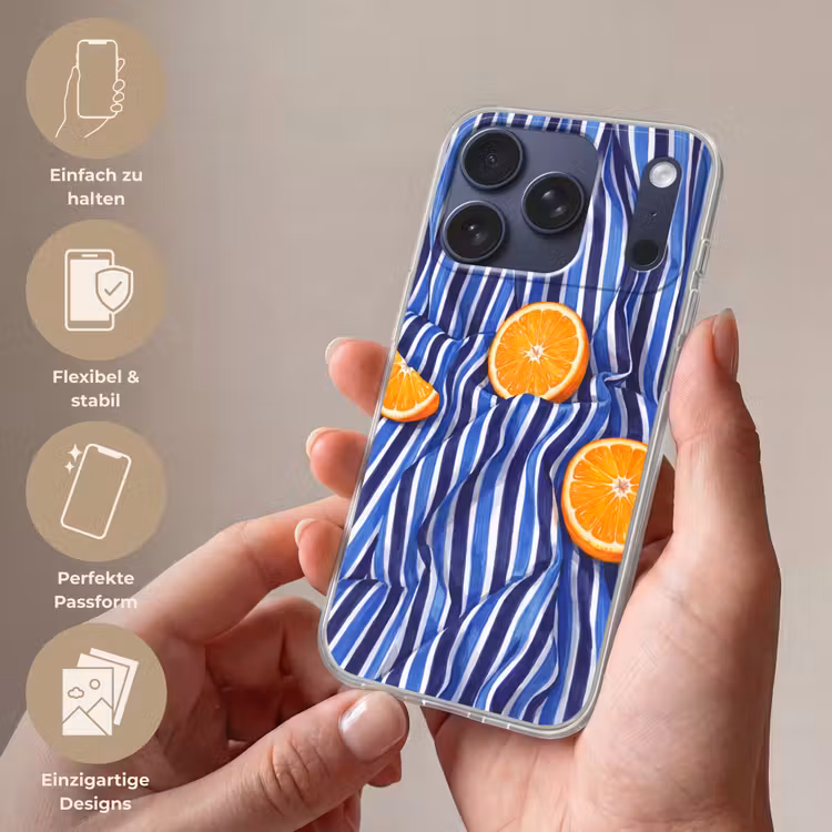 Handyhülle - Essen – Obst – Orange - Eten - Fruit - Oranje Telefoonhoesje iPhone 17 Pro klein