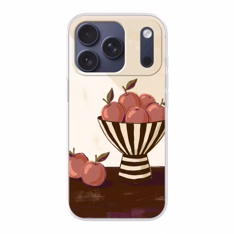 Eten - Schaal - Stilleven - Modern - Rood Telefoonhoesje iPhone 17 Pro klein -3d