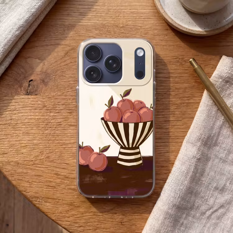 Eten - Schaal - Stilleven - Modern - Rood Telefoonhoesje iPhone 17 Pro klein -sfeer1