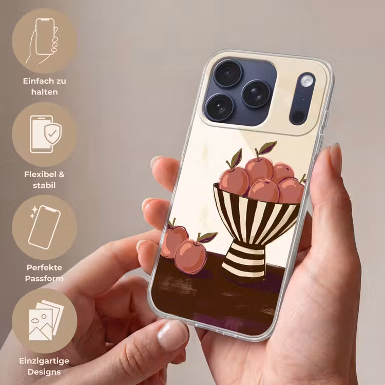 Eten - Schaal - Stilleven - Modern - Rood Telefoonhoesje iPhone 17 Pro klein -sfeer3_DE