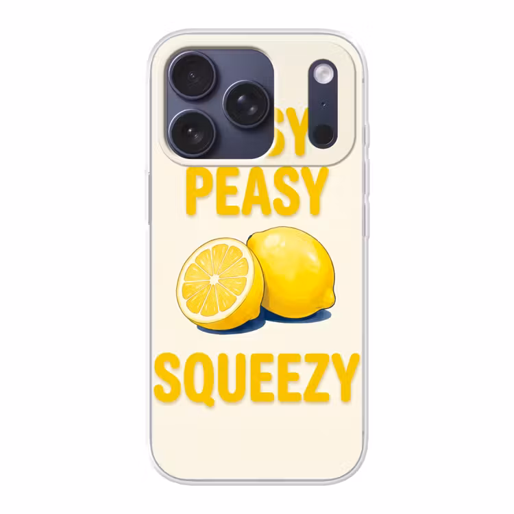 Eten - Citroenen - Keuken - Illustratie - Geel Telefoonhoesje iPhone 17 Pro klein -3d