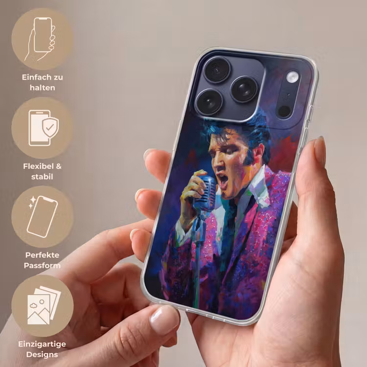 Expressief - Microfoon - Paars Telefoonhoesje iPhone 17 Pro klein -sfeer3_DE