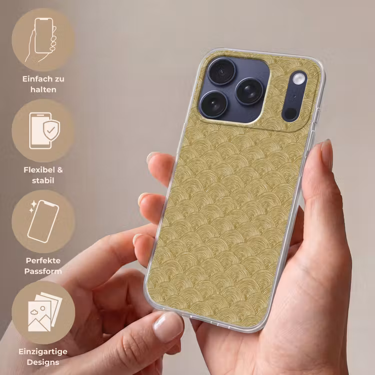 Waaier - Geometrisch - Groen Telefoonhoesje iPhone 17 Pro klein 878 -sfeer3_DE