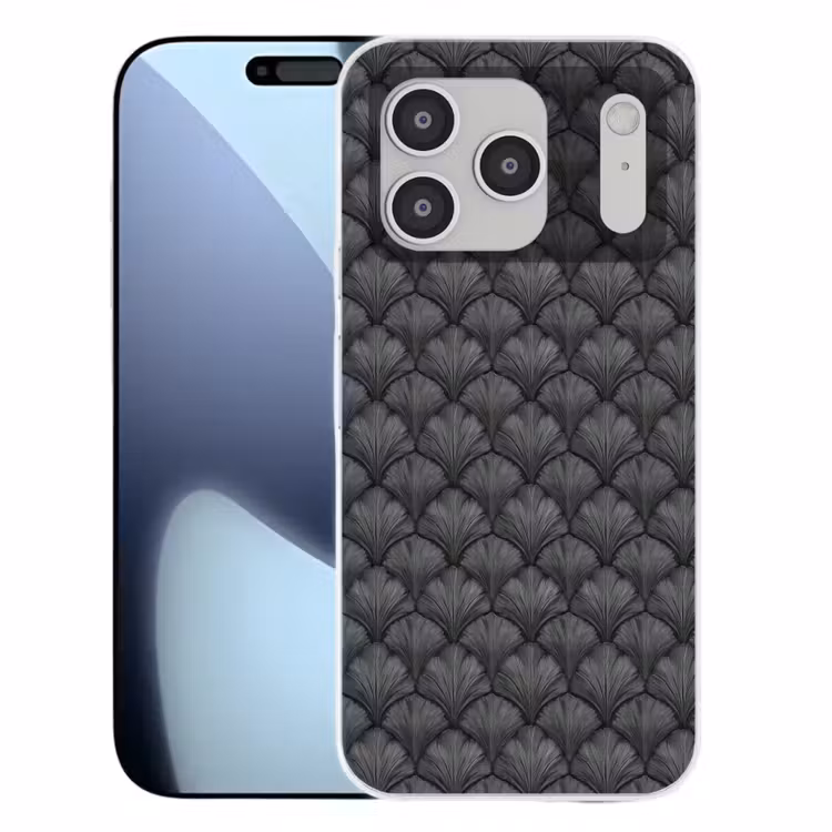 Waaier - Motief - Grijs Telefoonhoesje iPhone 17 Pro klein 878 -3d