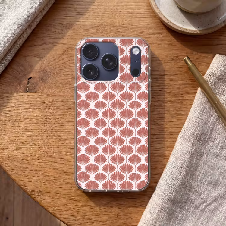 Waaier - Motief - Terra Telefoonhoesje iPhone 17 Pro klein 878 -sfeer1