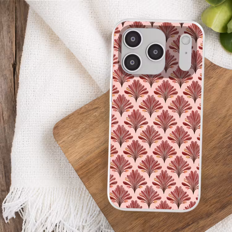 Waaier - Roze - Rood Telefoonhoesje iPhone 17 Pro klein 878 -sfeer1