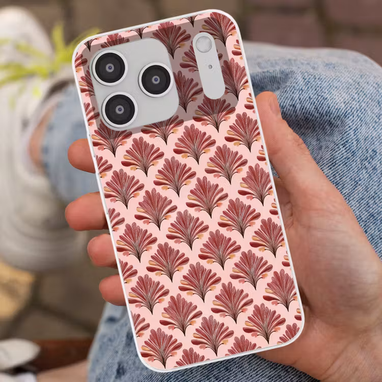 Waaier - Roze - Rood Telefoonhoesje iPhone 17 Pro klein 878 -sfeer2