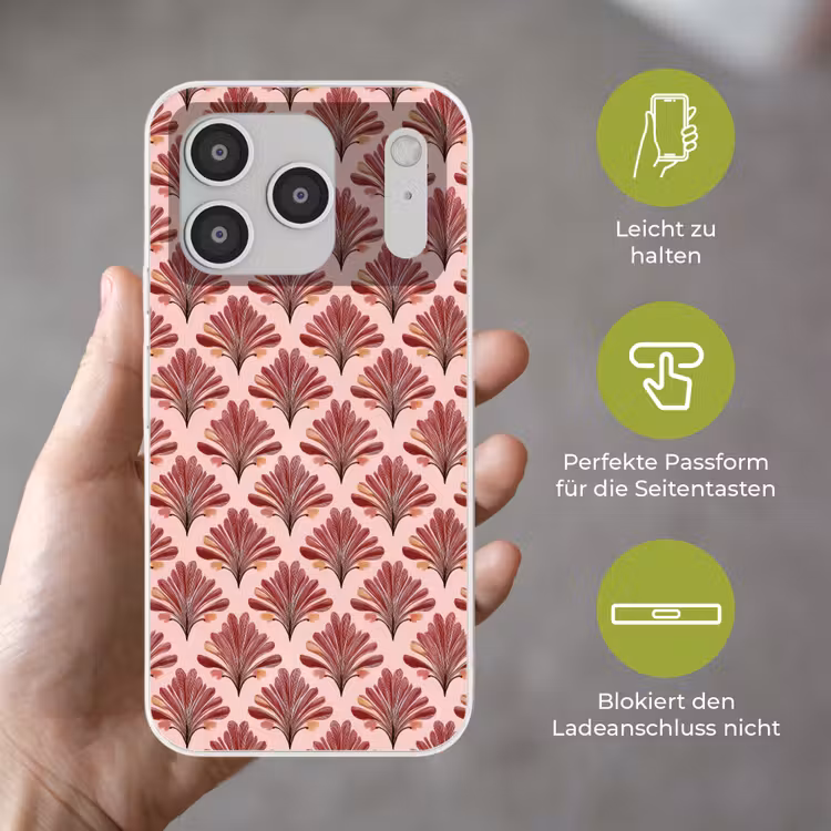 Waaier - Roze - Rood Telefoonhoesje iPhone 17 Pro klein 878 -sfeer3_DE