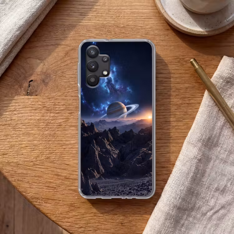 Fantasy - Kosmos - Landschap Telefoonhoesje Samsung Galaxy A32 5G klein -sfeer1