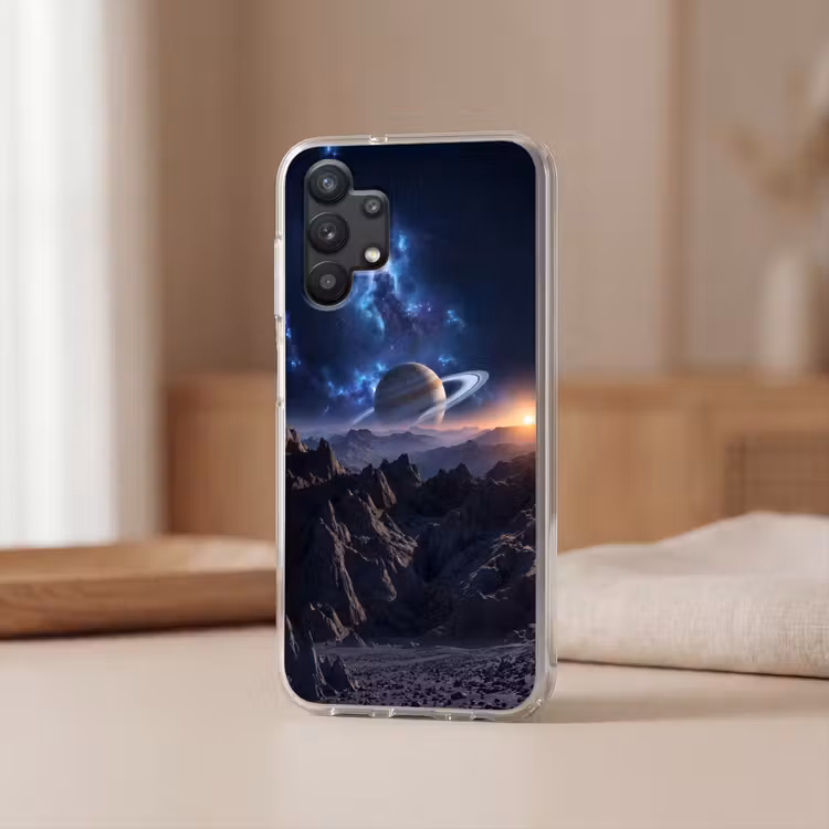 Fantasy - Kosmos - Landschap Telefoonhoesje Samsung Galaxy A32 5G klein -sfeer2
