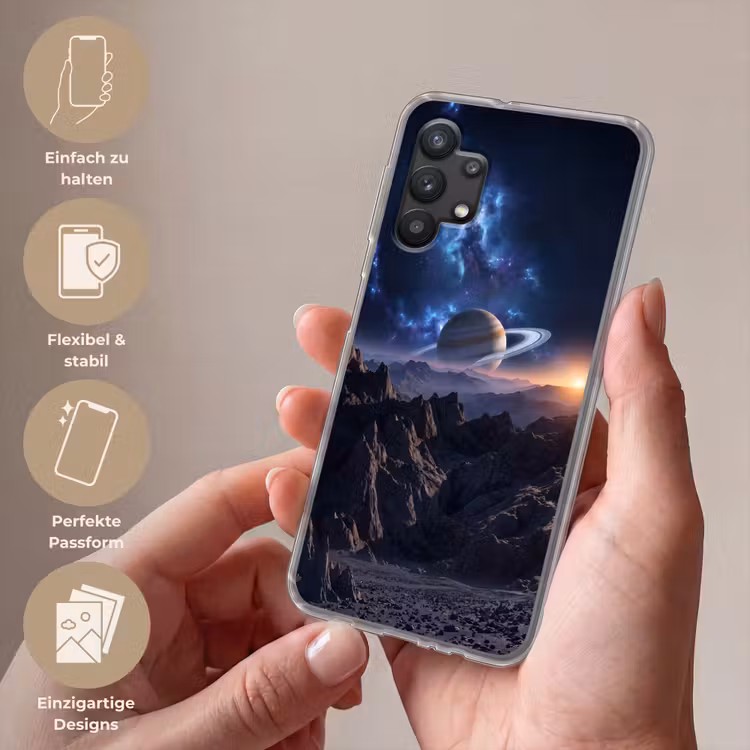 Fantasy - Kosmos - Landschap Telefoonhoesje Samsung Galaxy A32 5G klein -sfeer3_DE