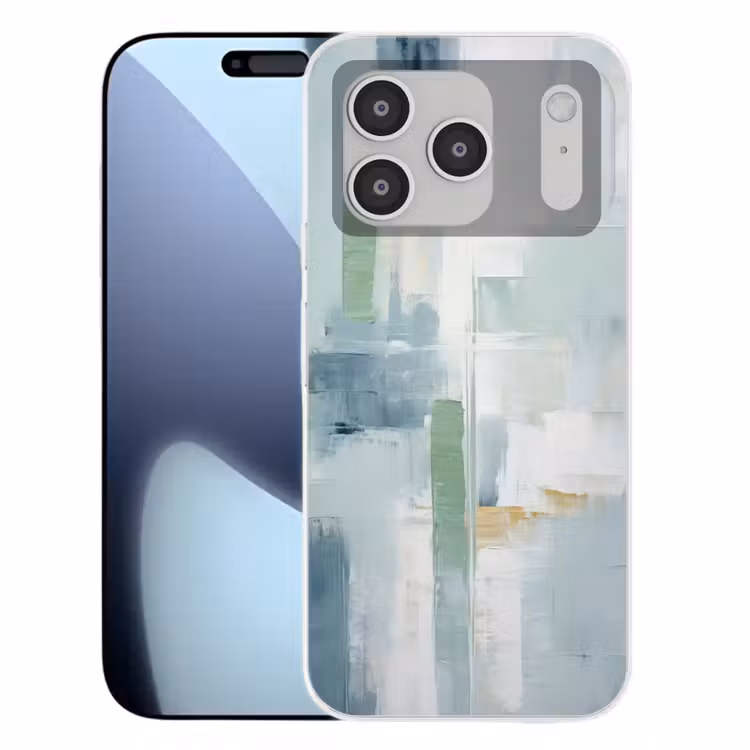 Verf - Moderne kunst - Abstract - Grijs Telefoonhoesje iPhone 17 Pro klein -3d