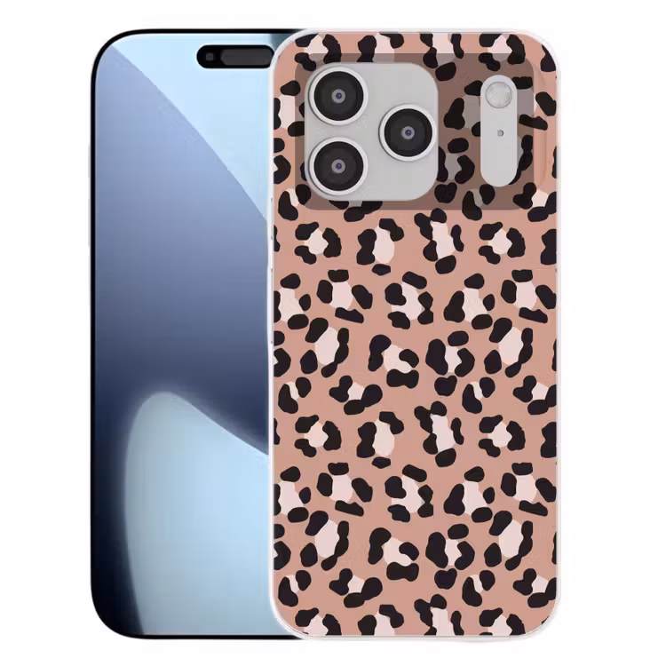 Terracottakleur - Onregelmatig - Luipaard Telefoonhoesje iPhone 17 Pro klein 878 -3d