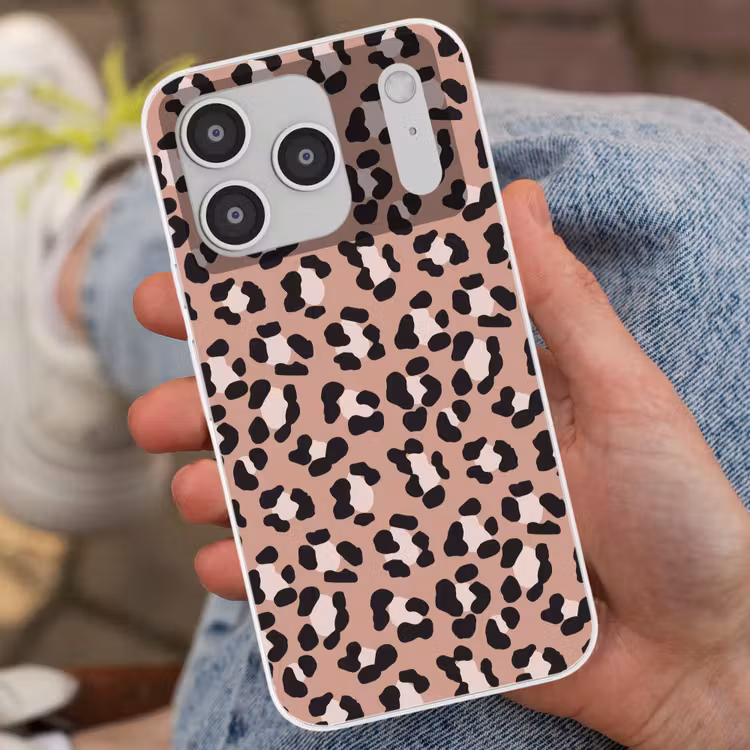 Terracottakleur - Onregelmatig - Luipaard Telefoonhoesje iPhone 17 Pro klein 878 -sfeer2