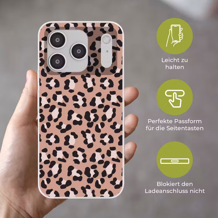Terracottakleur - Onregelmatig - Luipaard Telefoonhoesje iPhone 17 Pro klein 878 -sfeer3_DE