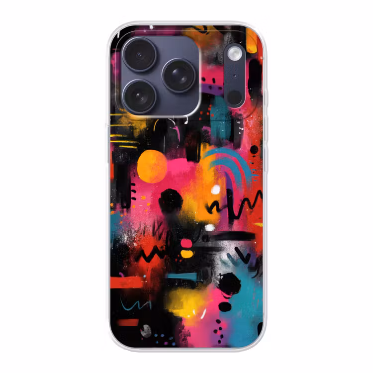Kleurvlakken - Vormen - Kleurrijk - Abstract Telefoonhoesje iPhone 17 Pro klein -3d