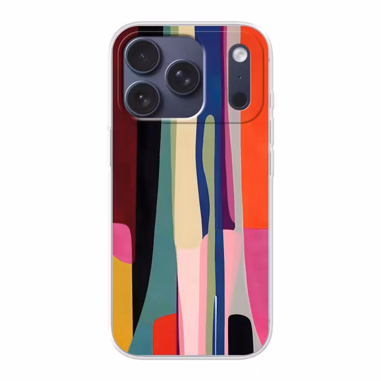 Kleurbanen - Verticaal - Kleurrijk Telefoonhoesje iPhone 17 Pro klein -3d
