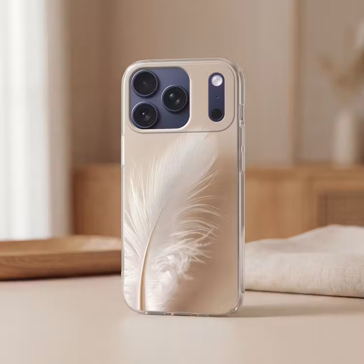 Veer - Minimalistisch - Roze Telefoonhoesje iPhone 17 Pro klein -sfeer2