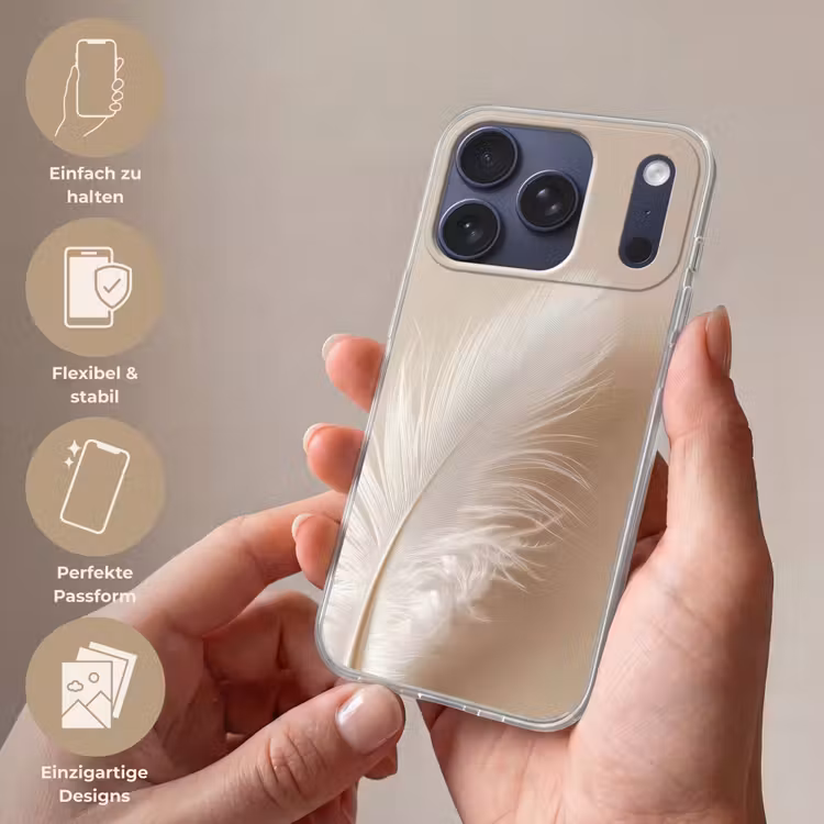 Veer - Minimalistisch - Roze Telefoonhoesje iPhone 17 Pro klein -sfeer3_DE