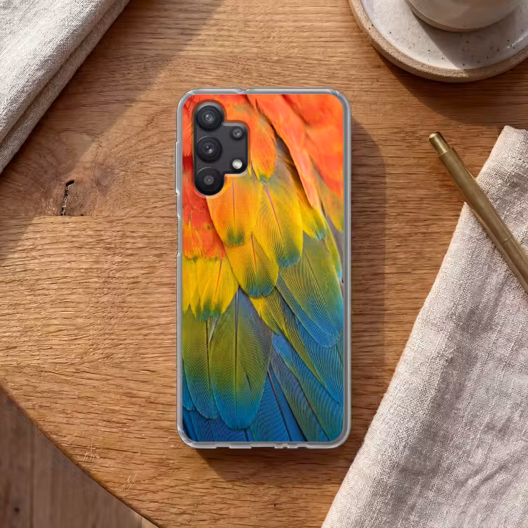 Veren - Ara - Kleurrijk Telefoonhoesje Samsung Galaxy A32 5G klein -sfeer1