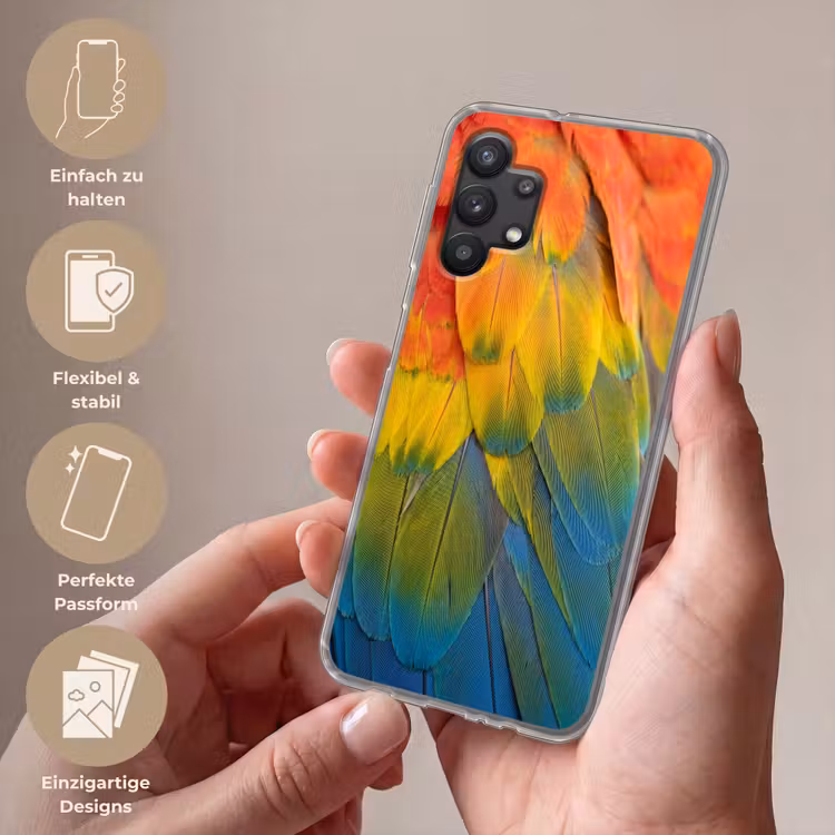 Veren - Ara - Kleurrijk Telefoonhoesje Samsung Galaxy A32 5G klein -sfeer3_DE