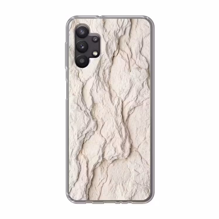 Rots - Structuur - Natuur - Beige - Abstract Telefoonhoesje Samsung Galaxy A32 5G klein -3d