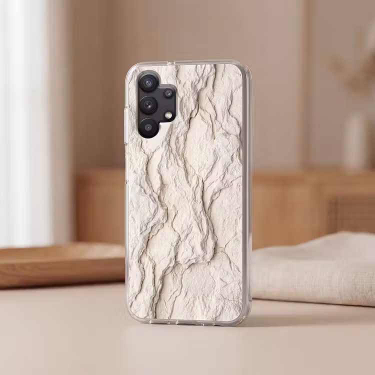 Rots - Structuur - Natuur - Beige - Abstract Telefoonhoesje Samsung Galaxy A32 5G klein -sfeer2