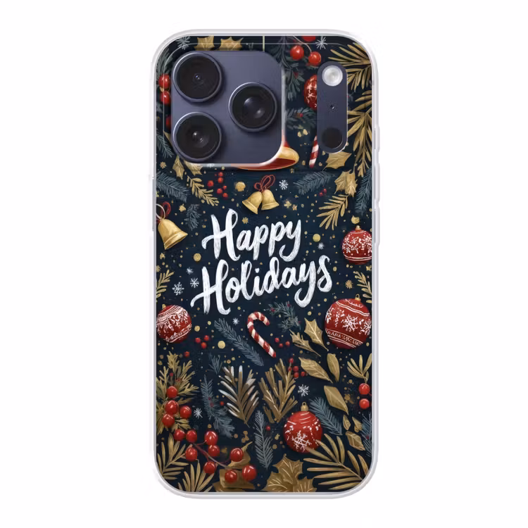 Feestelijk - Kerstgroet - Kleurrijk Telefoonhoesje iPhone 17 Pro klein -3d