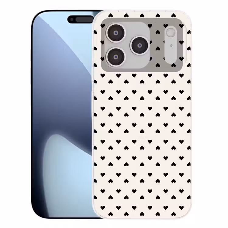 Vet - Liefde - Wit - Zwart Telefoonhoesje iPhone 17 Pro klein 878 -3d