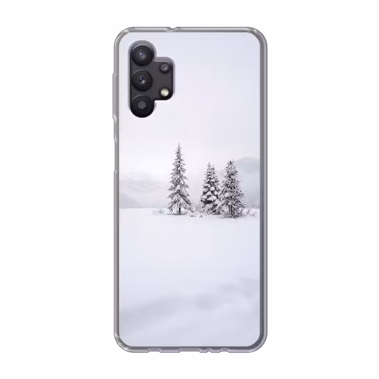 Fijnsparren - Sneeuw - Winter - Landschap - Stilte Telefoonhoesje Samsung Galaxy A32 5G klein -3d