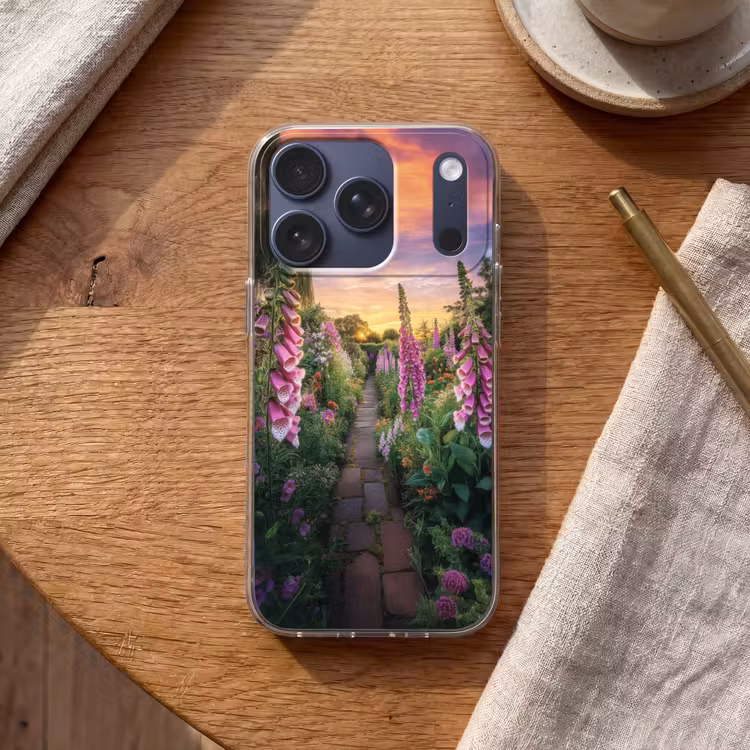 Vingerhoedskruid - Bloemen - Tuin Telefoonhoesje iPhone 17 Pro klein -sfeer1