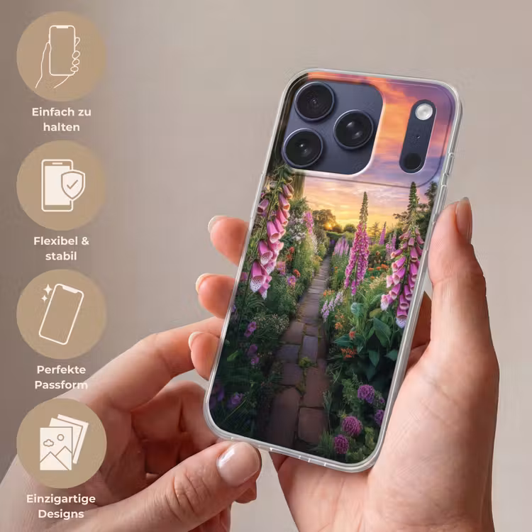 Vingerhoedskruid - Bloemen - Tuin Telefoonhoesje iPhone 17 Pro klein -sfeer3_DE
