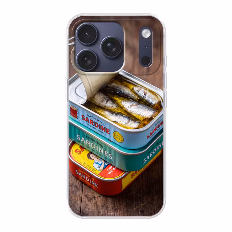 Handyhülle - Fisch – Dosen – Küche - Vis - Blikjes - Keuken Telefoonhoesje iPhone 17 Pro klein