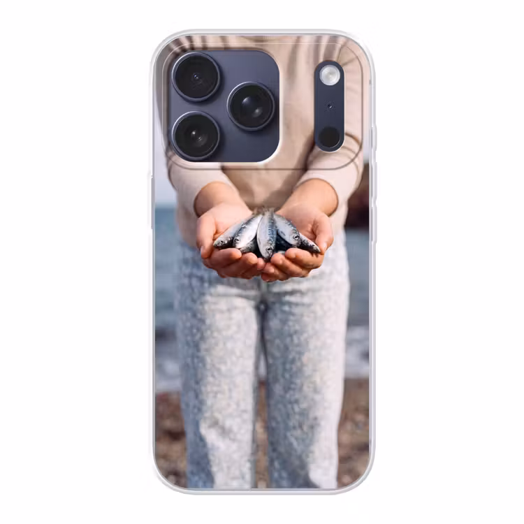 Handyhülle - Fisch – Hände – Natur - Vis - Handen - Natuur Telefoonhoesje iPhone 17 Pro klein
