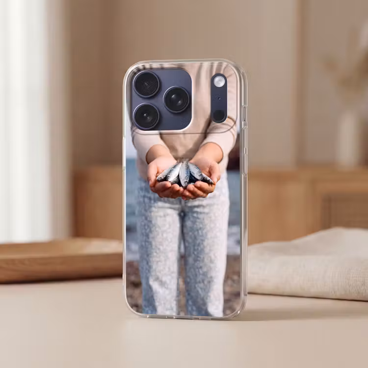 Handyhülle - Fisch – Hände – Natur - Vis - Handen - Natuur Telefoonhoesje iPhone 17 Pro klein