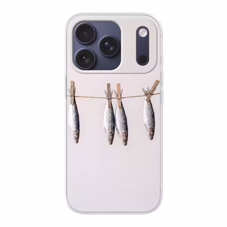 Handyhülle - Fisch – Hängend – Essen - Vis - Hangend - Eten Telefoonhoesje iPhone 17 Pro klein