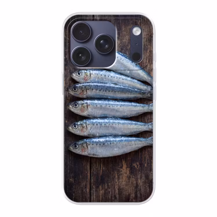 Handyhülle - Fisch – Holz – Essen - Vis - Hout - Eten Telefoonhoesje iPhone 17 Pro klein