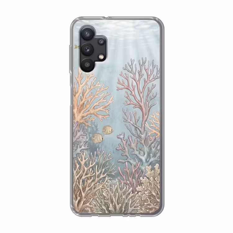 Vis - Koraal - Oceaan - Illustratie - Onderwater Telefoonhoesje Samsung Galaxy A32 5G klein -3d